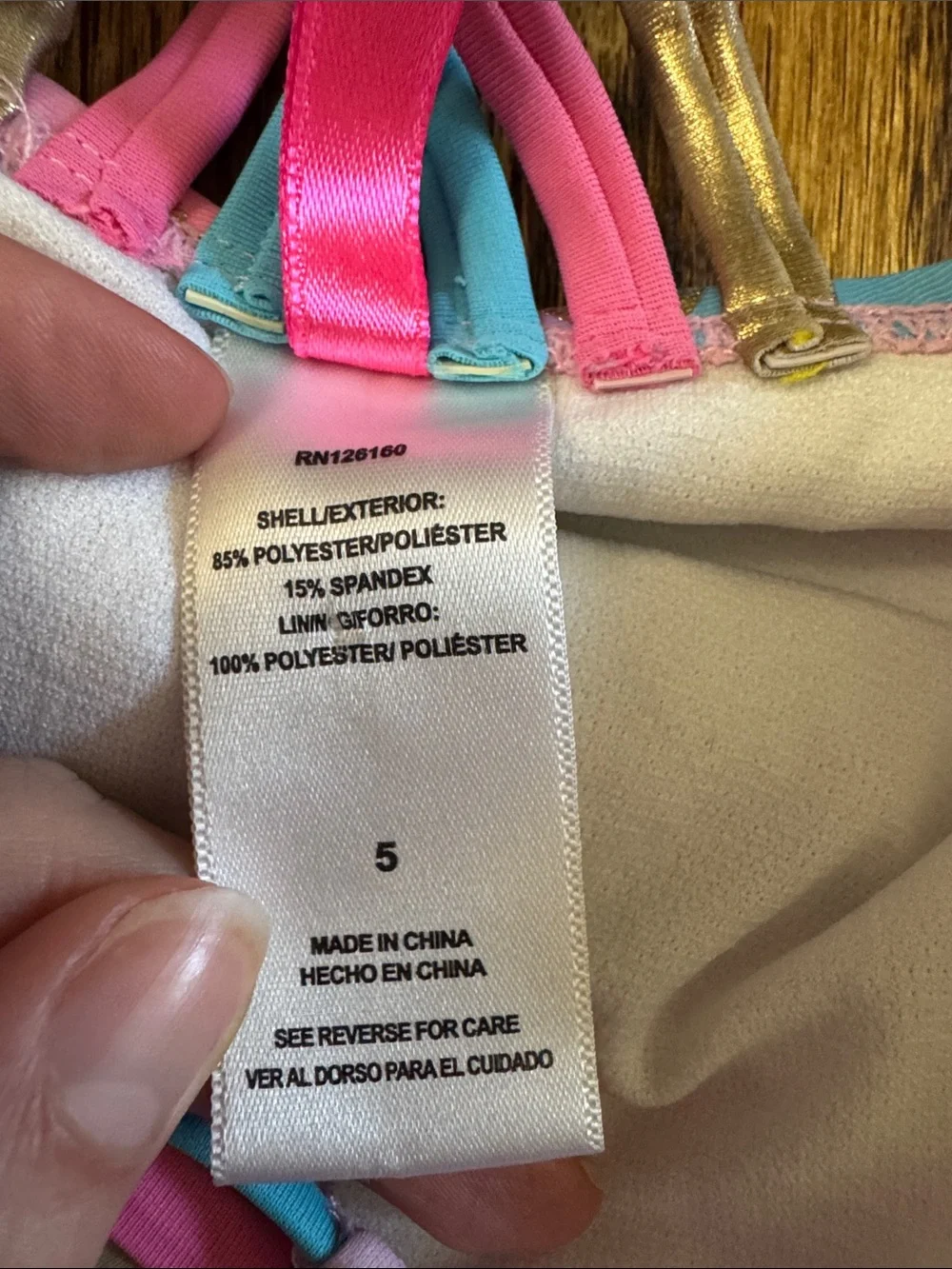 Betsey Johnson Mermaid Sequin Swimsuit Leotard Size 5 Rainbow Scales